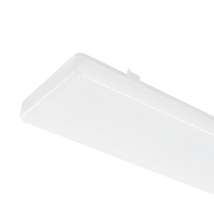 Réglette lumineuse Serrao LED intégrée blanc neutre IP44 3000lm 48W L.60xl.16xH.5cm blanc GoodHome
