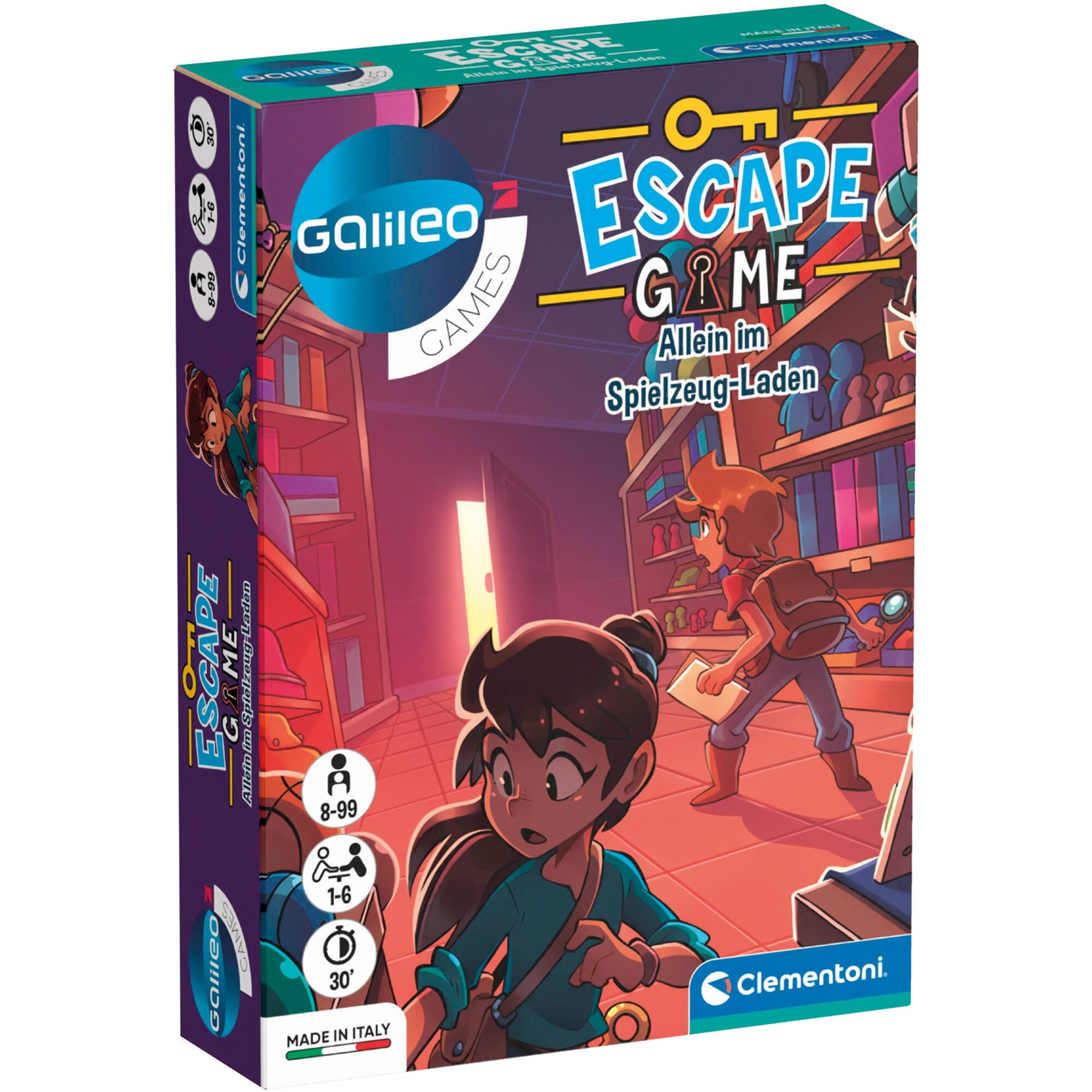 Clementoni Partyspiel Escape Game - Allein im Spielzeug-Laden