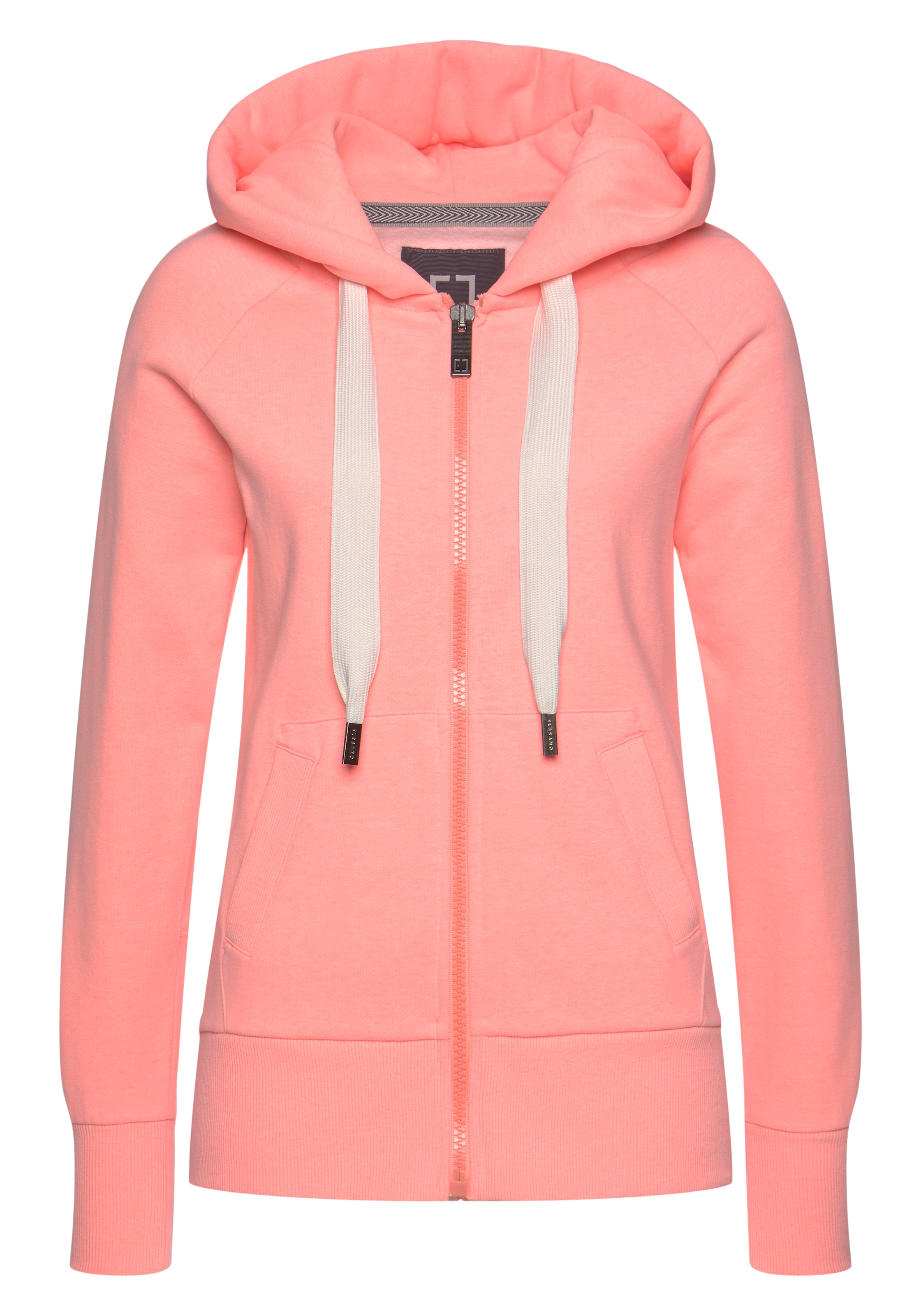 Elbsand Kapuzensweatjacke »Kelda«, mit Logoprint und Taschen, Freizeitjacke, sportlich-casual