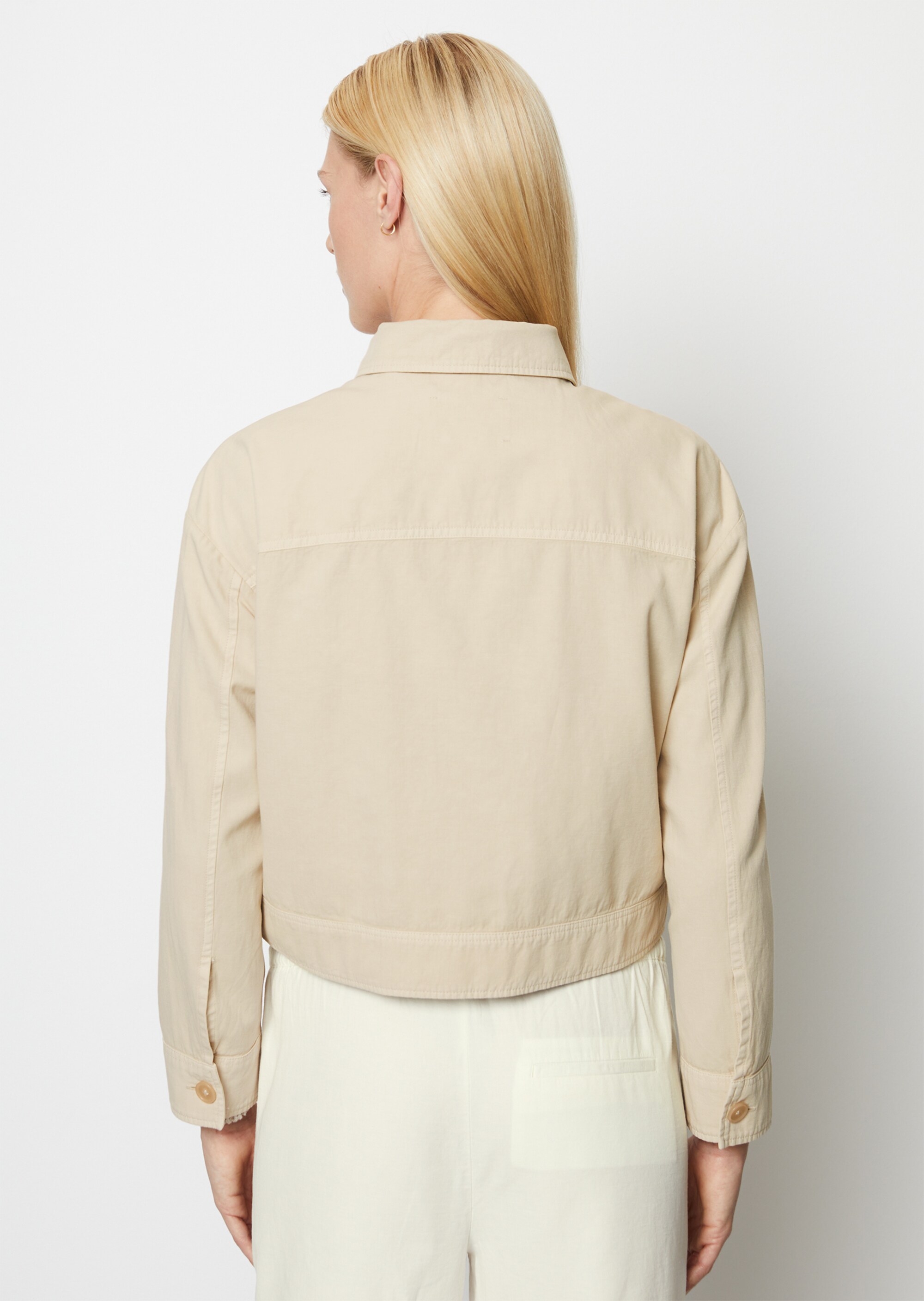 Jacke regularaus Organic-Cotton-Leinen-Mix