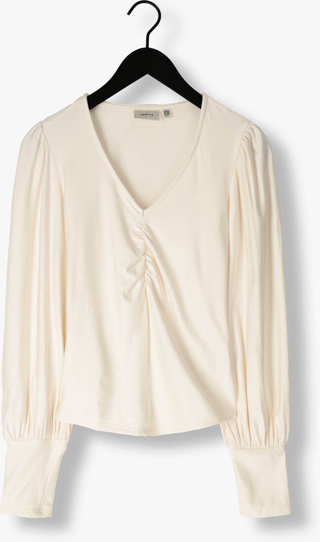 GESTUZ beige gestuz blouse rifagz v-neck blouse