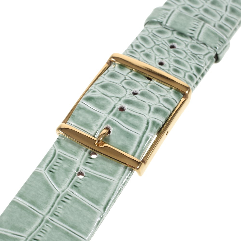 Apple Watch (42/41/40/38 mm) Ersatz Echtleder Armband im Kroko Look (Gelenkumfang: 170-220mm) - Grün