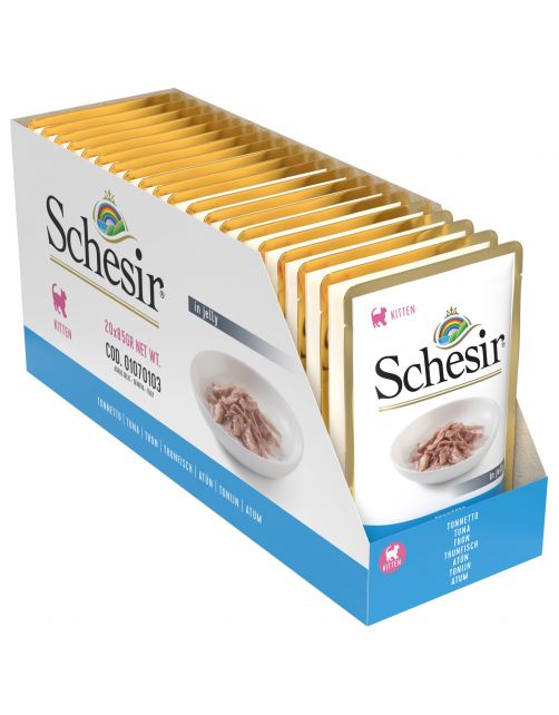 Schesir Kitten Maaltijdzakjes In Gelei - Kattenvoer - Tonijn 85 g