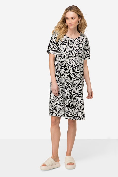 Jerseykleid, Rundhals, Halbarm