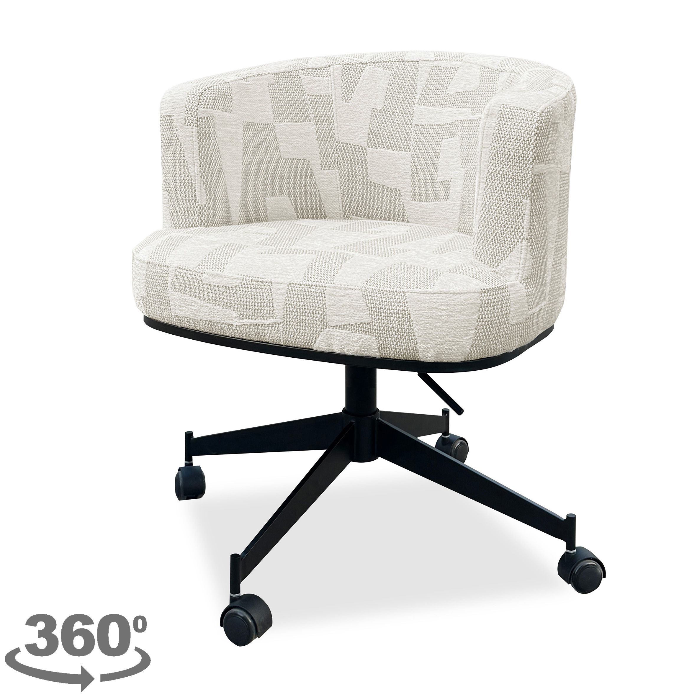 Draaifauteuil S4758 Beige Graffic Rochenne B65 x D62 x H80 cm