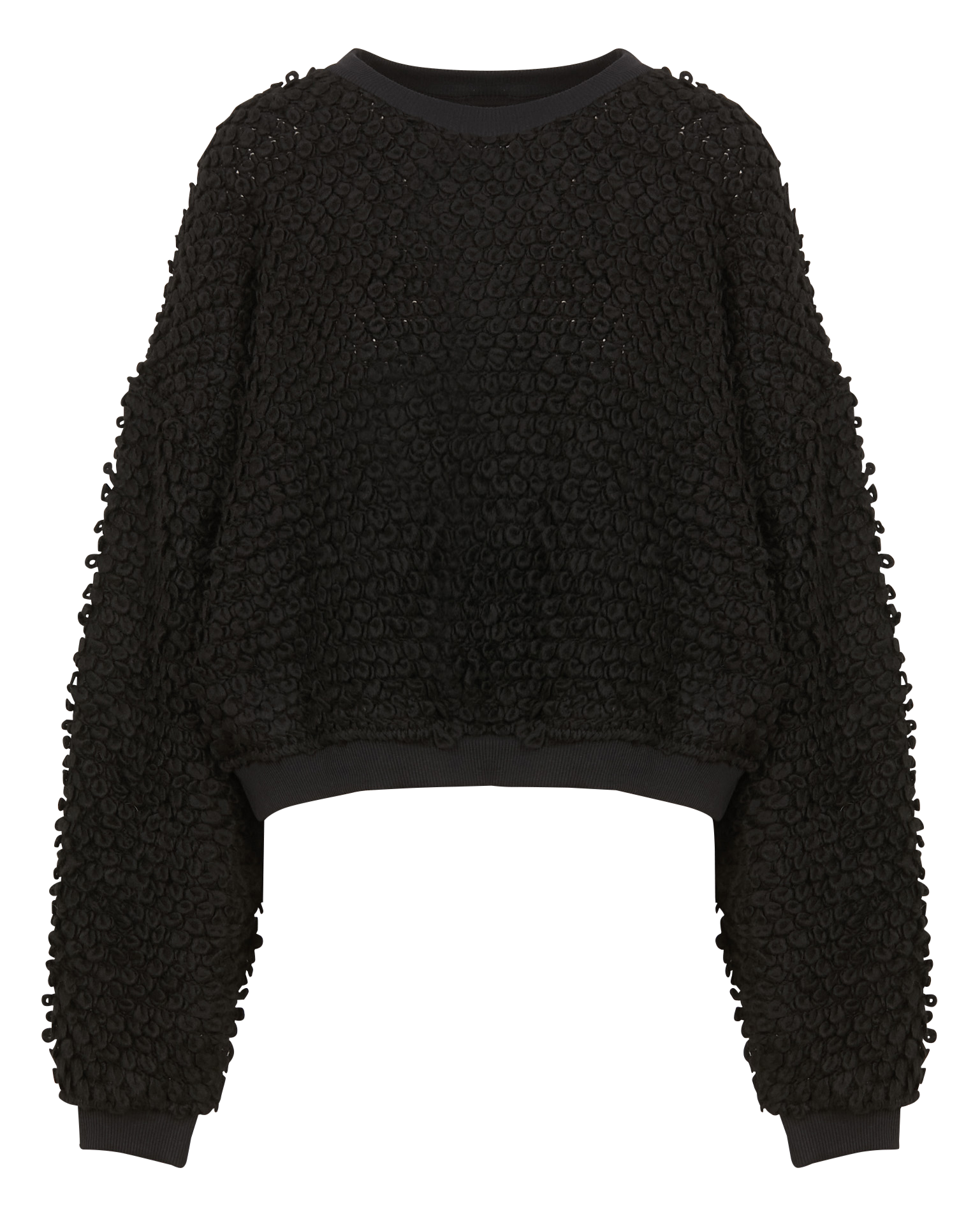 MARIN - Pull col rond en laine mélangée| Noir