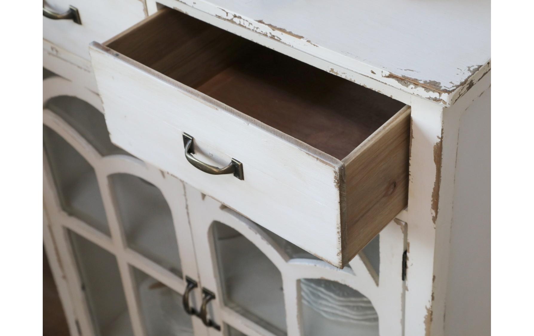 Kommode 32 cm x 92 cm, Crème<br>Vitrinenschrank