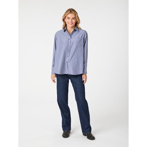 Neo Noir Dalma B Stripe Stone Skjorte, Dark Blue, 42
