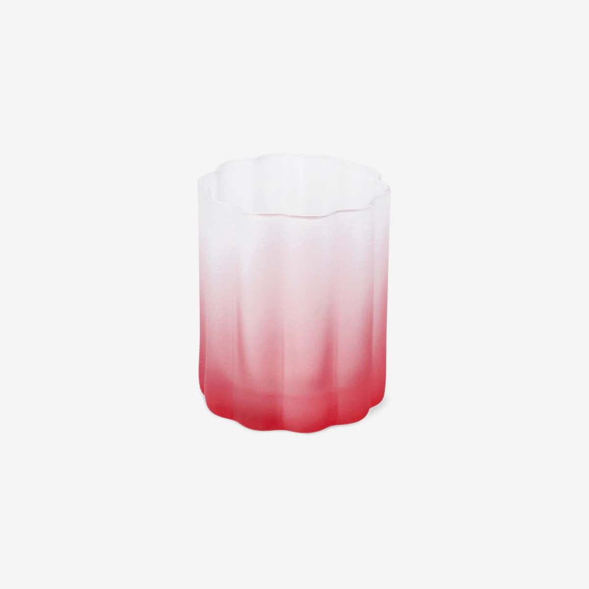 Drikkeglas med matteret rosa finish