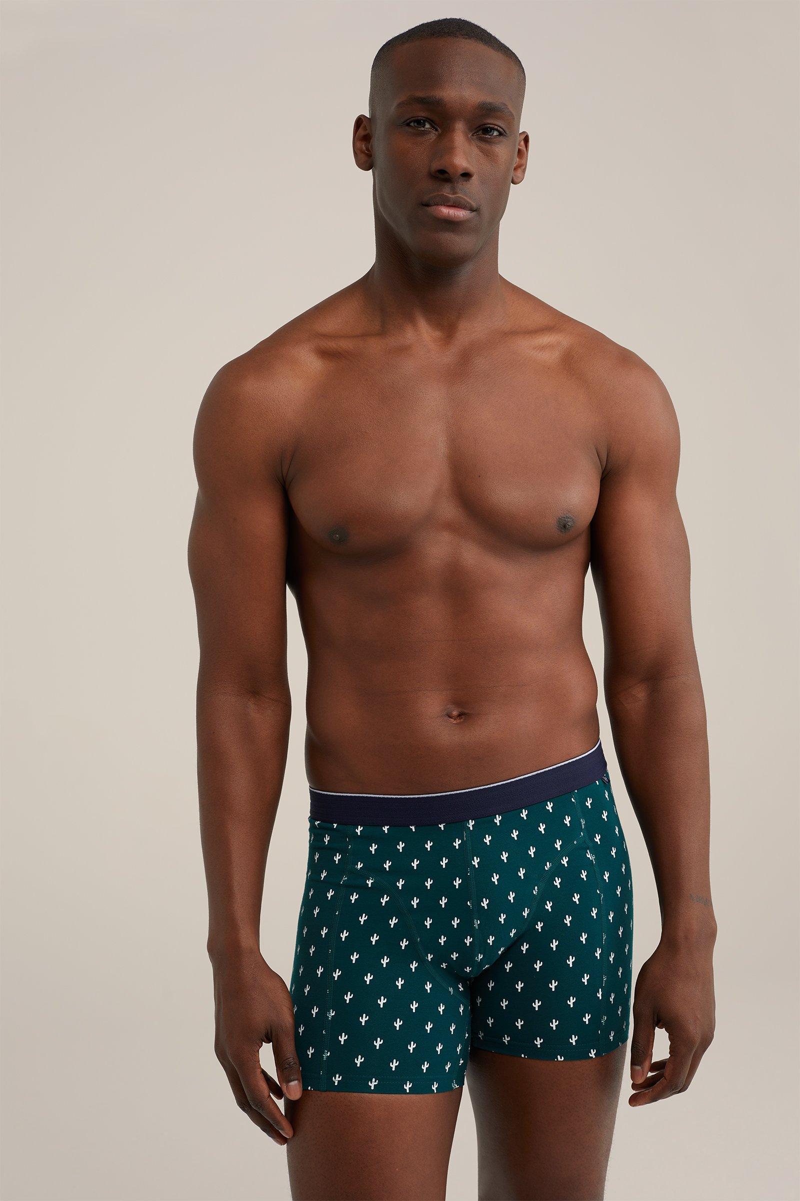 boxershort met dessin WE Fashion Donkergroen