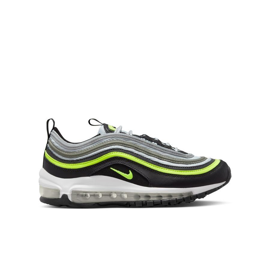 Nike Chaussures Air Max 97 - Gris/Jaune Fluo/Noir/Blanc Enfant