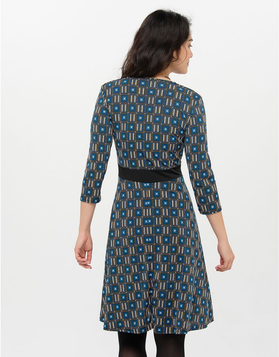 Robe cache-coeur bleue