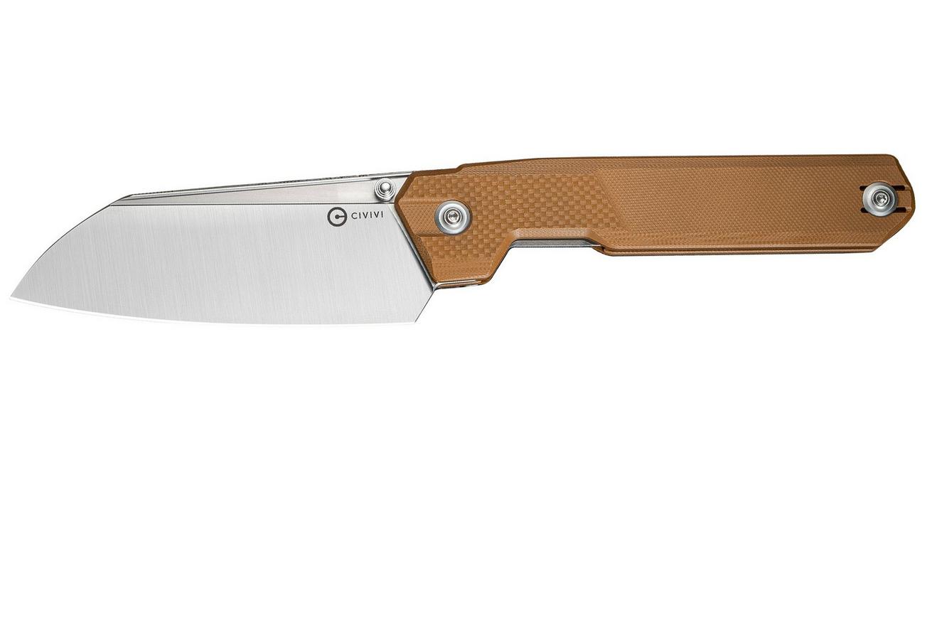 CIVIVI Hid C23008-3 Satin, Brown G10, zakmes, Ostap Hel Design