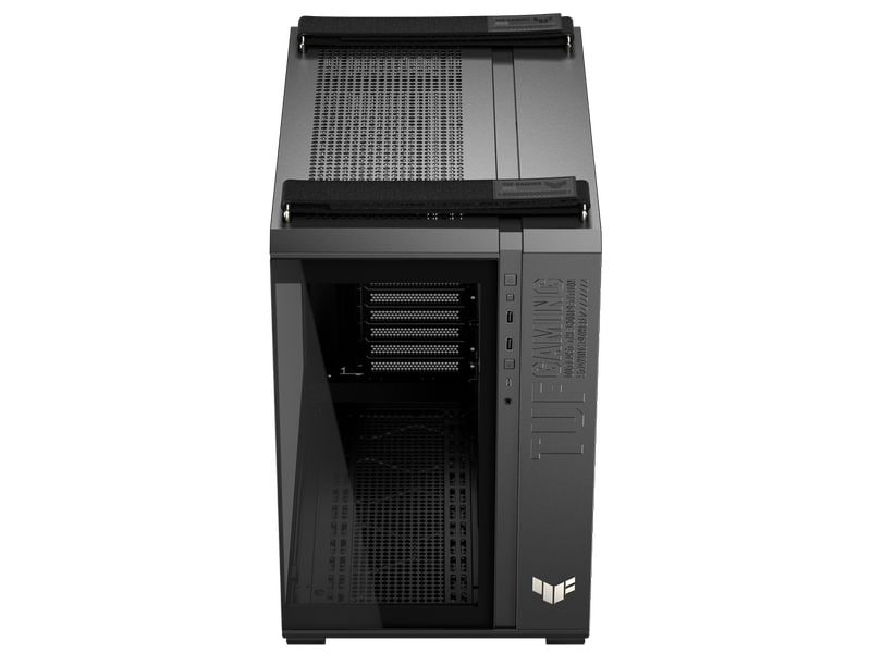 ASUS PC-Gehäuse TUF GAMING GT502 Horizon TG ARGB Schwarz Leistungsstarkes Midi-Tower-Gehäuse mit modularem Dual-Chamber-Design