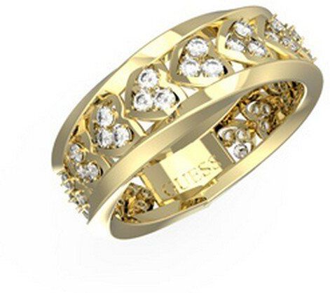 Guess - JUBR04605JWYG52 - Ring - Geel Goud - Roestvast Staal - Zirkoon