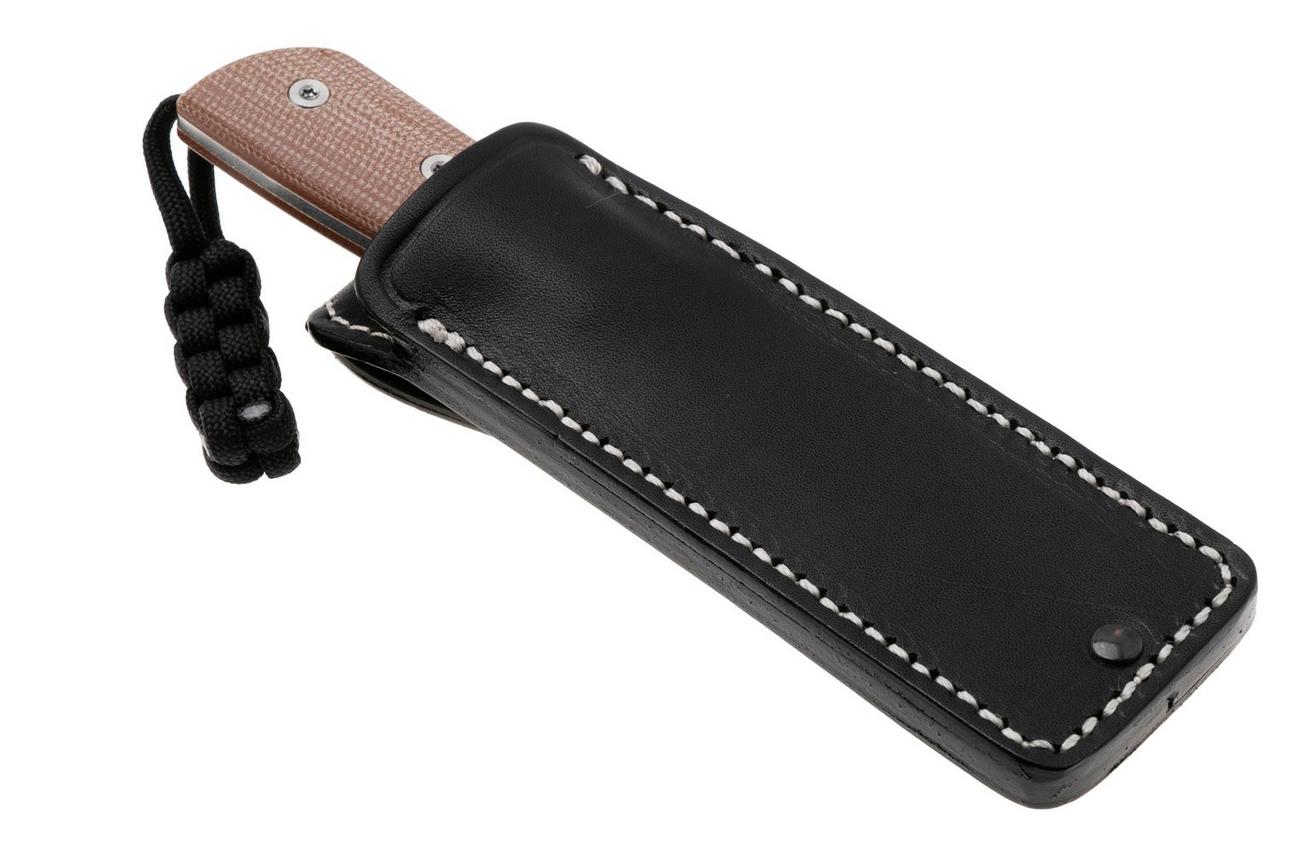 StraightLine Digger DG-NC Stonewashed 14C28N, Natural Canvas Micarta, vaststaand mes