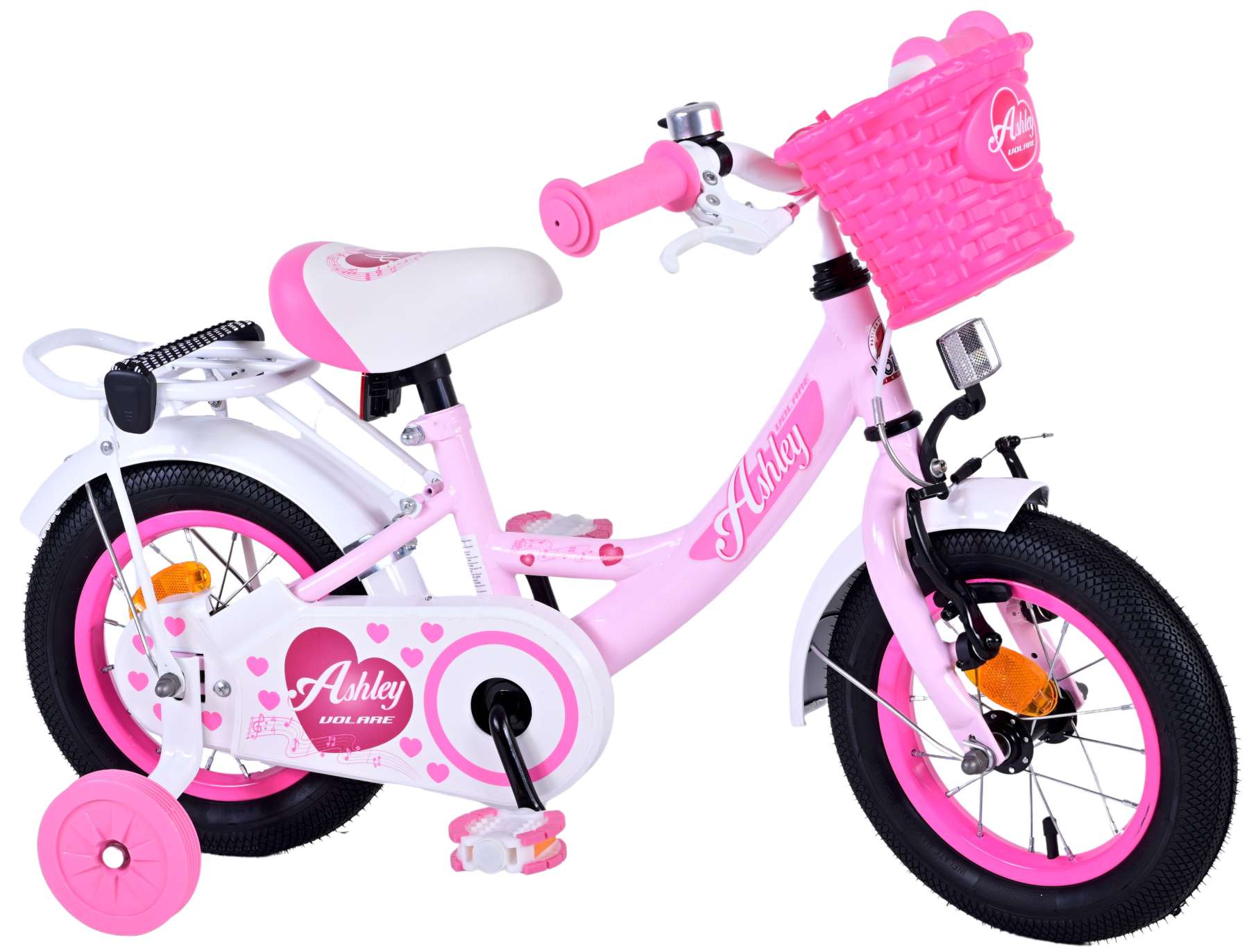 TPFSports Ashley Kinderfahrrad - Mädchen - 12 Zoll - Rücktritt + Handbremse - Weiß