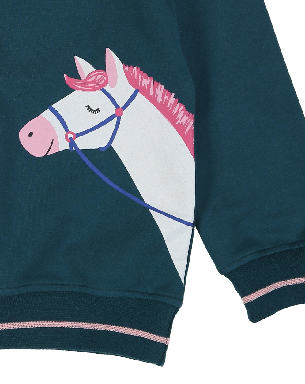 Sweatshirt GLITTER HORSE in dunkelgrün