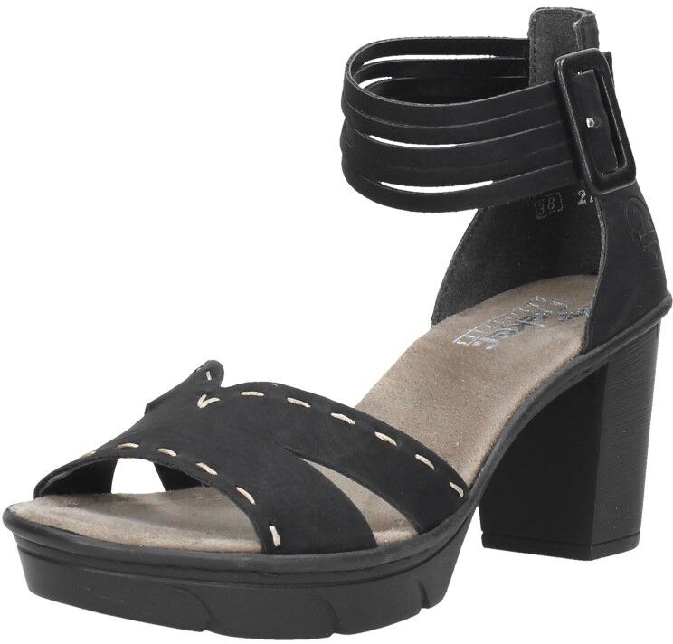 Rieker Sandalen Hak zwart