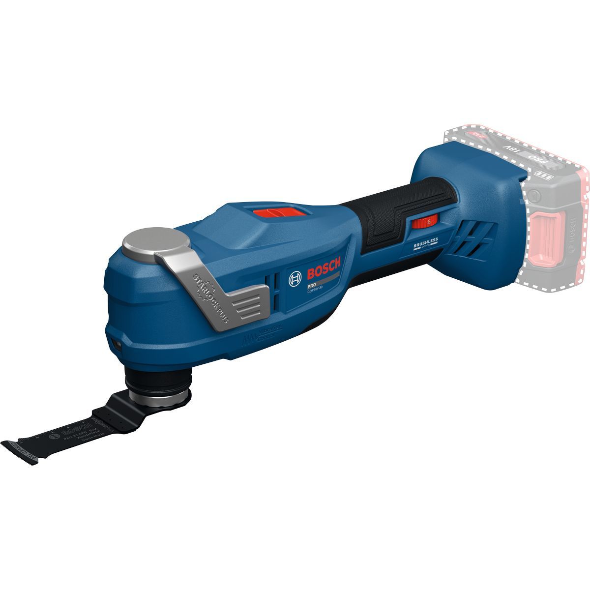 Bosch Professional PRO GOP 18V-30 Accu multitool 18V Basic Body in L-Boxx - 06018G3001