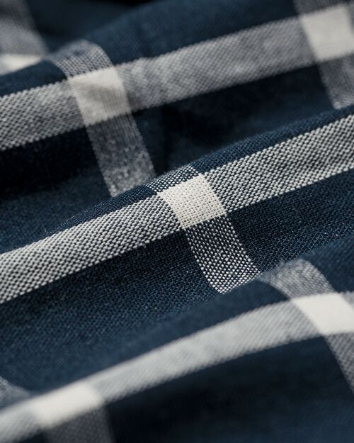 pyjama homme jersey-popeline coton carreaux bleu foncé