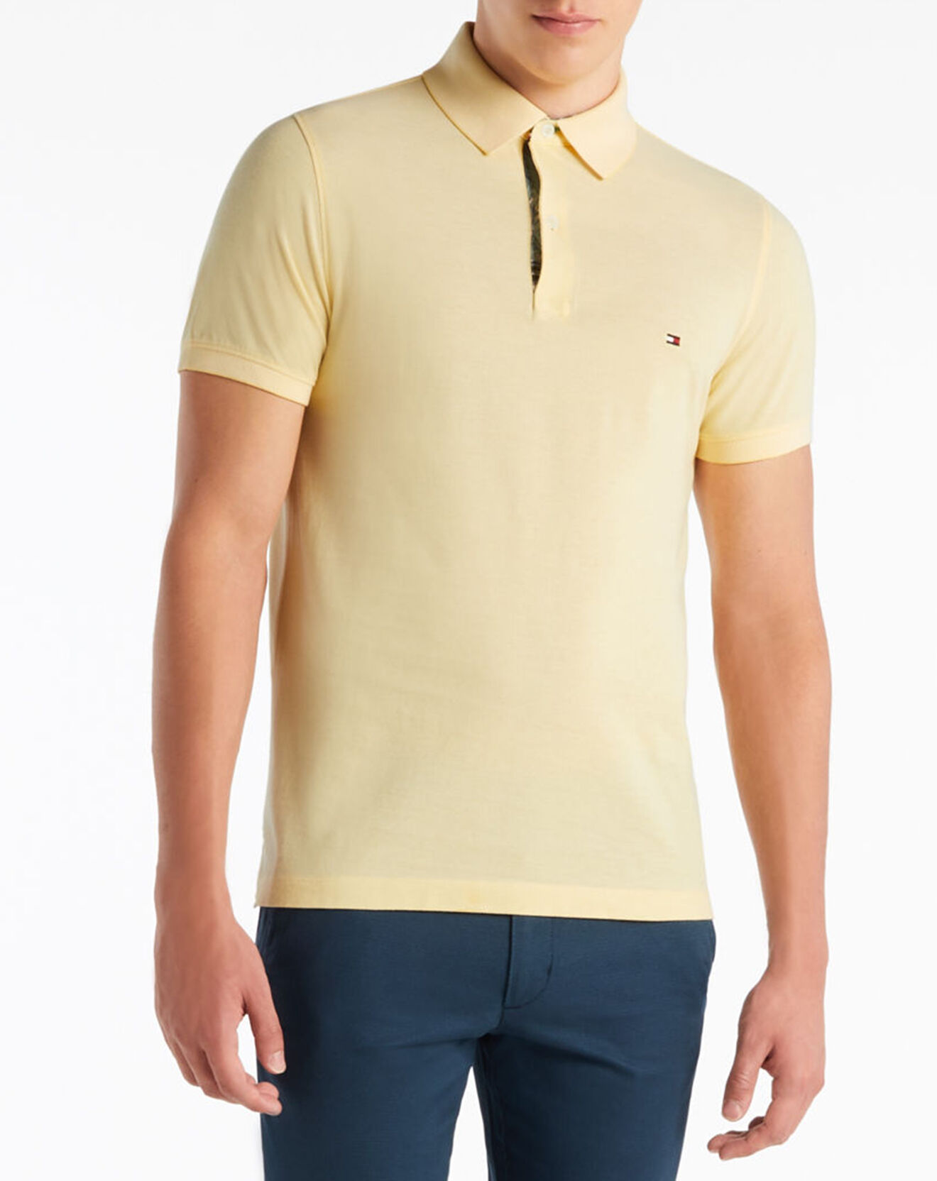 Tommy Hilfiger Polo col Gorg imprimé jaune
