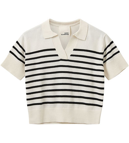 Sofie Schnoor Polo - Wolle - Off White/Schwarz