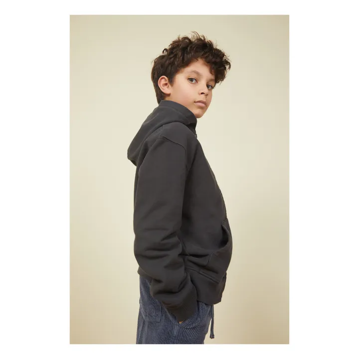 SMALLABLE BASICS Sweat A Capuche Zippé Coton Bio | Noir