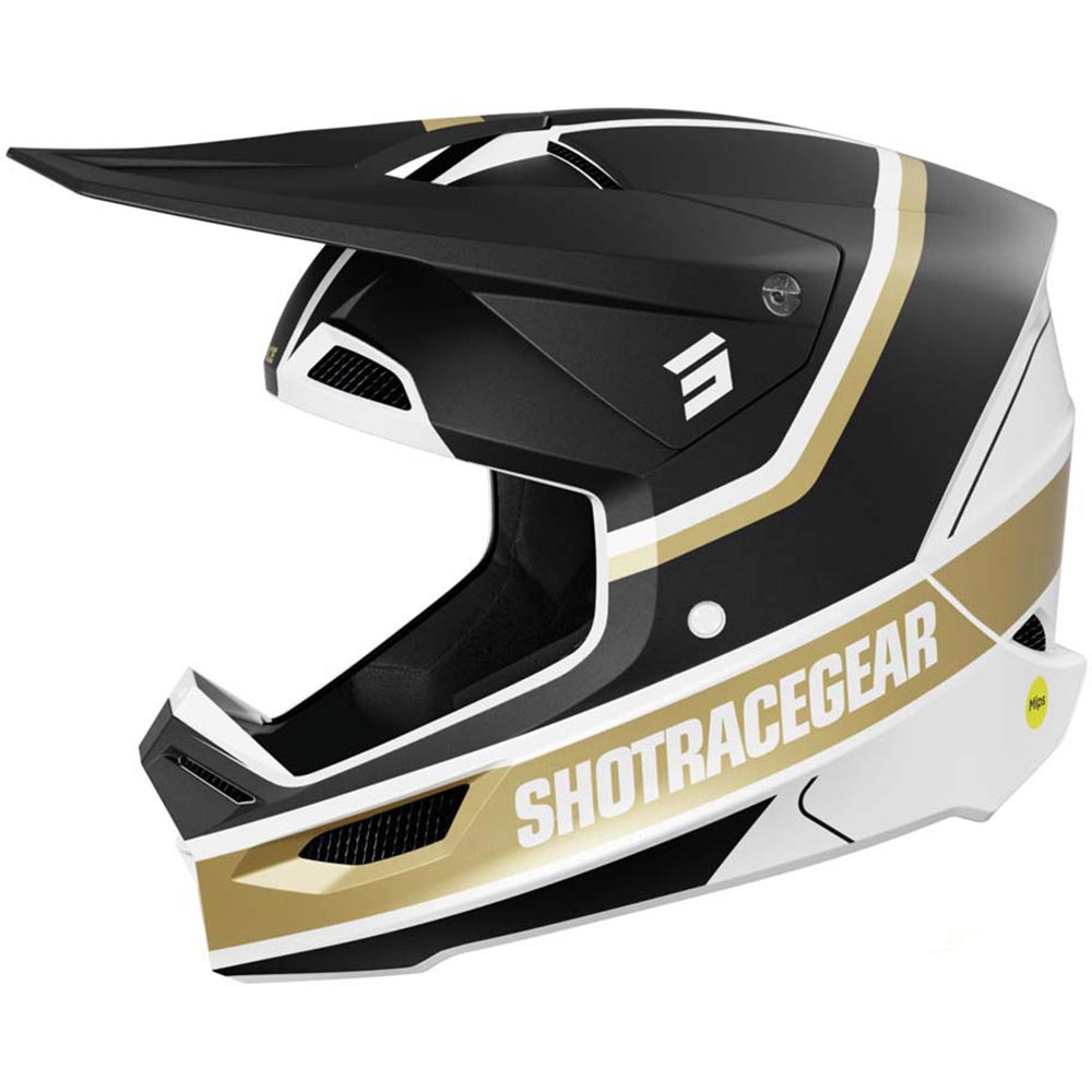 Shot - Casque Race Mythic Noir / Blanc / Or / Mat