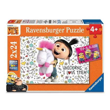 Ravensburger Puzzle Agnes und die Minions, 2x24 Teile