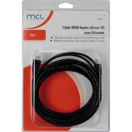 MCL MC385EZ-5M câble HDMI HDMI Type A (Standard) Noir