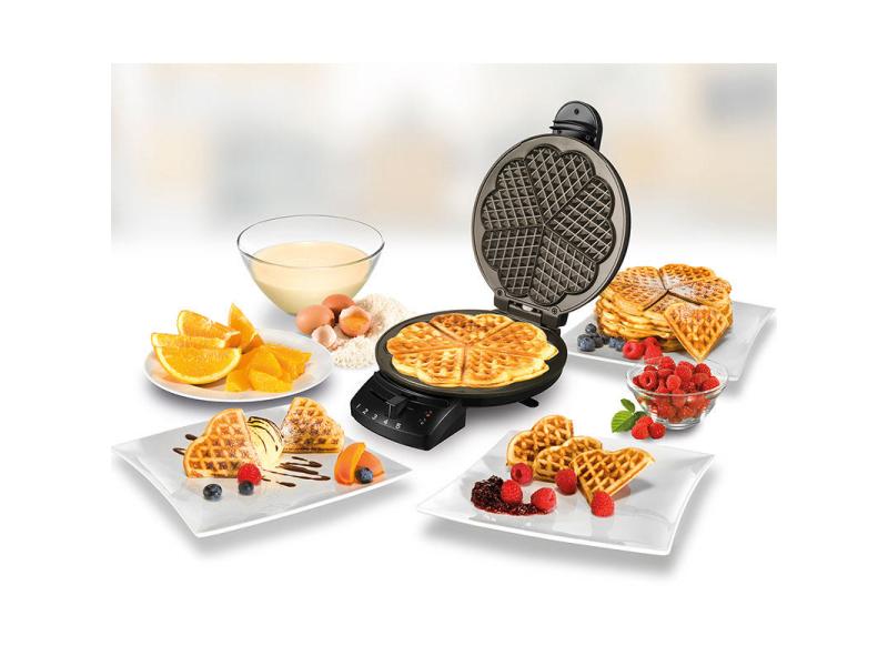 Unold Waffeleisen Diamant Für fünf kleine Waffeln in Herzform