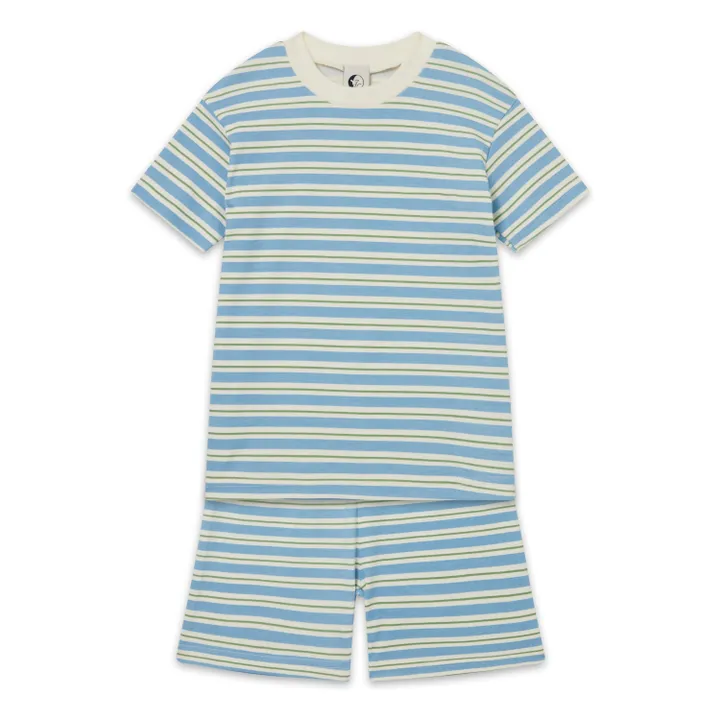 Sleepy Doe Pyjashort Rayures Coton Bio | Bleu