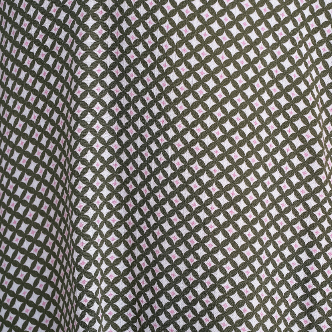 Gina Benotti Damen Bluse aus Viskose oliv / weiss / rosa