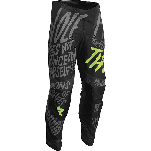 Thor Motocross - Pantalon enfant Pulse Counting Sheep Charcoal / Vert