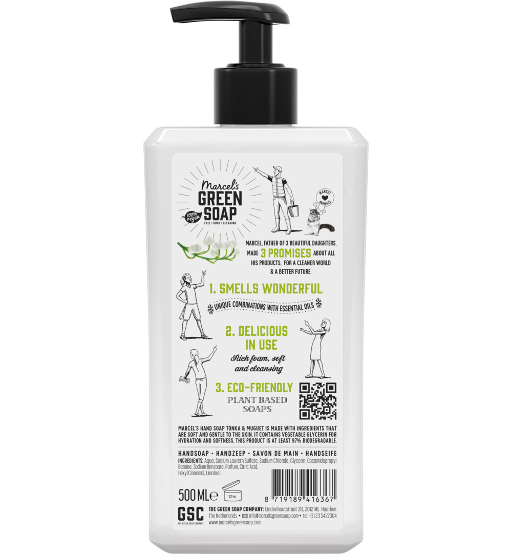 Marcel’s Green Soap Handzeep tonka & muguet (500 ml)