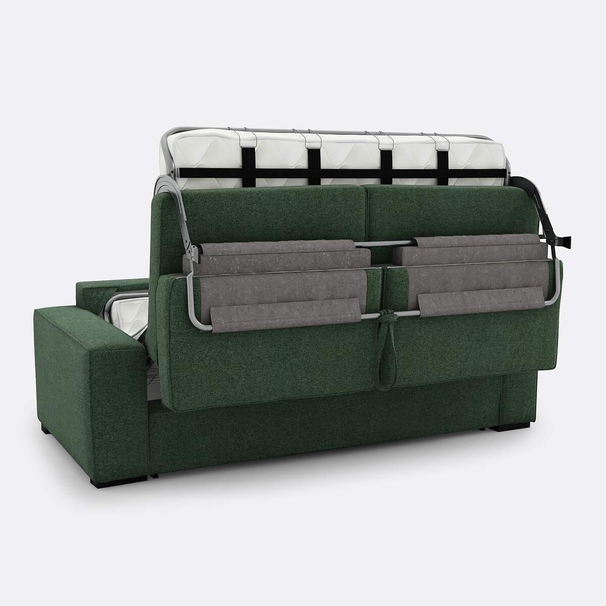 LA REDOUTE INTERIEURS<br>Cama-banco em tecido terra texturizado, mousse, Cecilia