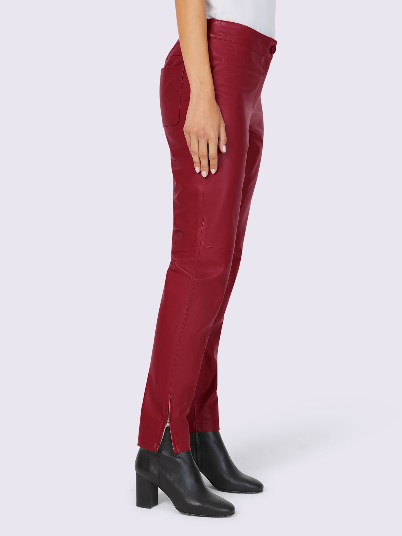 Pantalon en cuir cuir agneau nappa