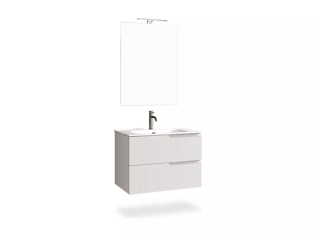 Ensemble salle de bain 4 pièces VENERE blanc mat