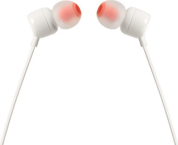 Ecouteurs filaires JBL T110 blanc avec microphone