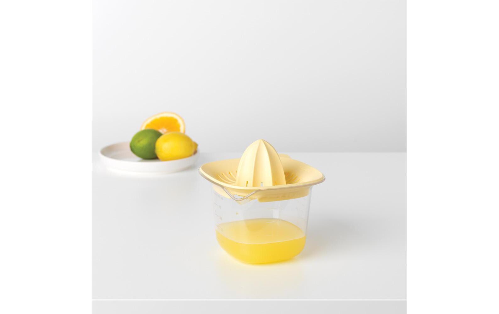 Zitruspresse Tasty+ mit Messbecher, Vanilla YellowSaftpresse mit Skalierung