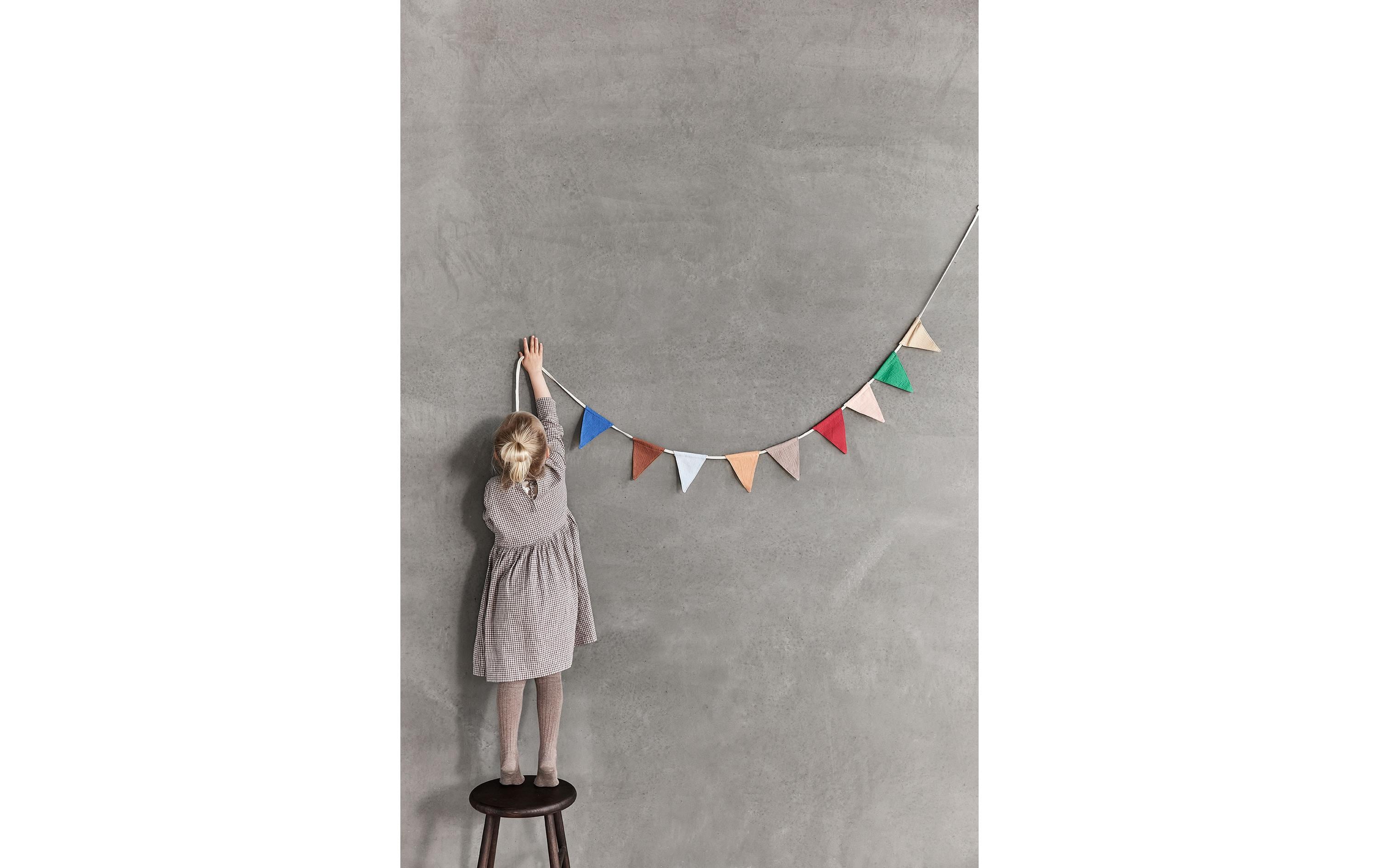Girlande Moni Muslin 2.4 m, MehrfarbigStoffgirlande