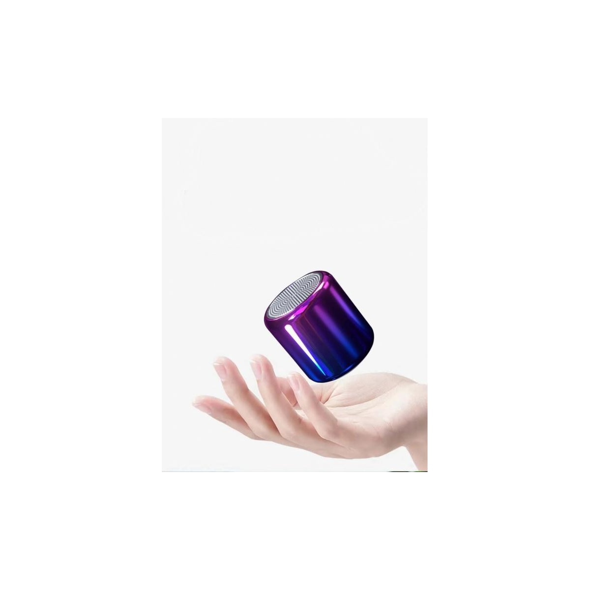 Bluetooth mini-høyttaler i krommet ombre, Lilla/Blå
