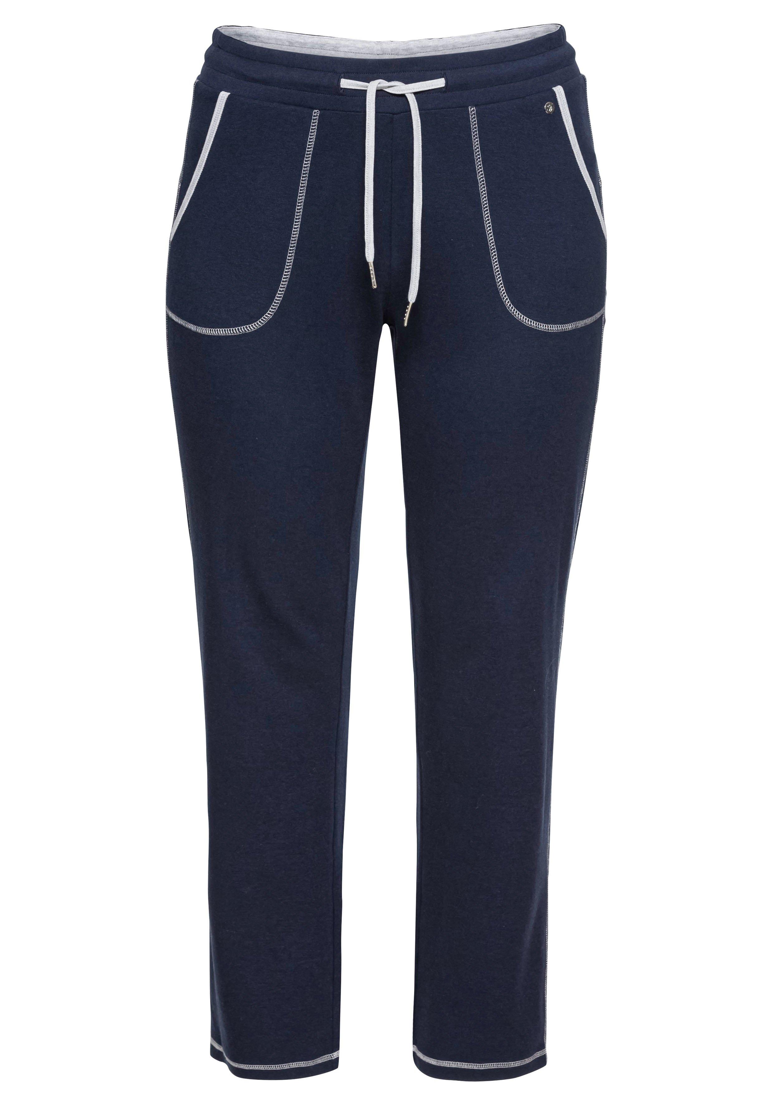 Relaxhose mit Kontrastnähten, in gerader Form