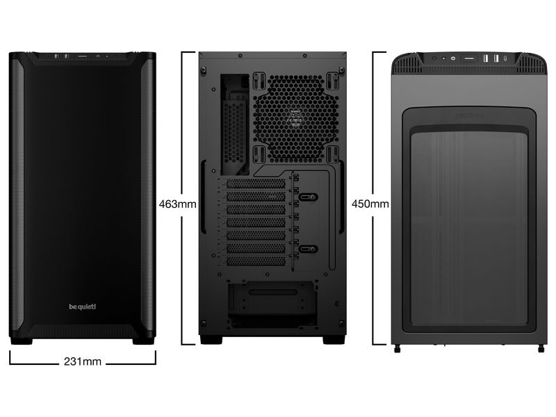 be quiet! PC-Gehäuse Pure Base 501 Vielseitiges ATX-Gehäuse mit klassischem Design