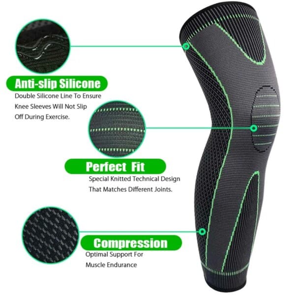 Kompresjonshylse for Kne - Knestøtte/Knebeskyttelse med Compression XL
