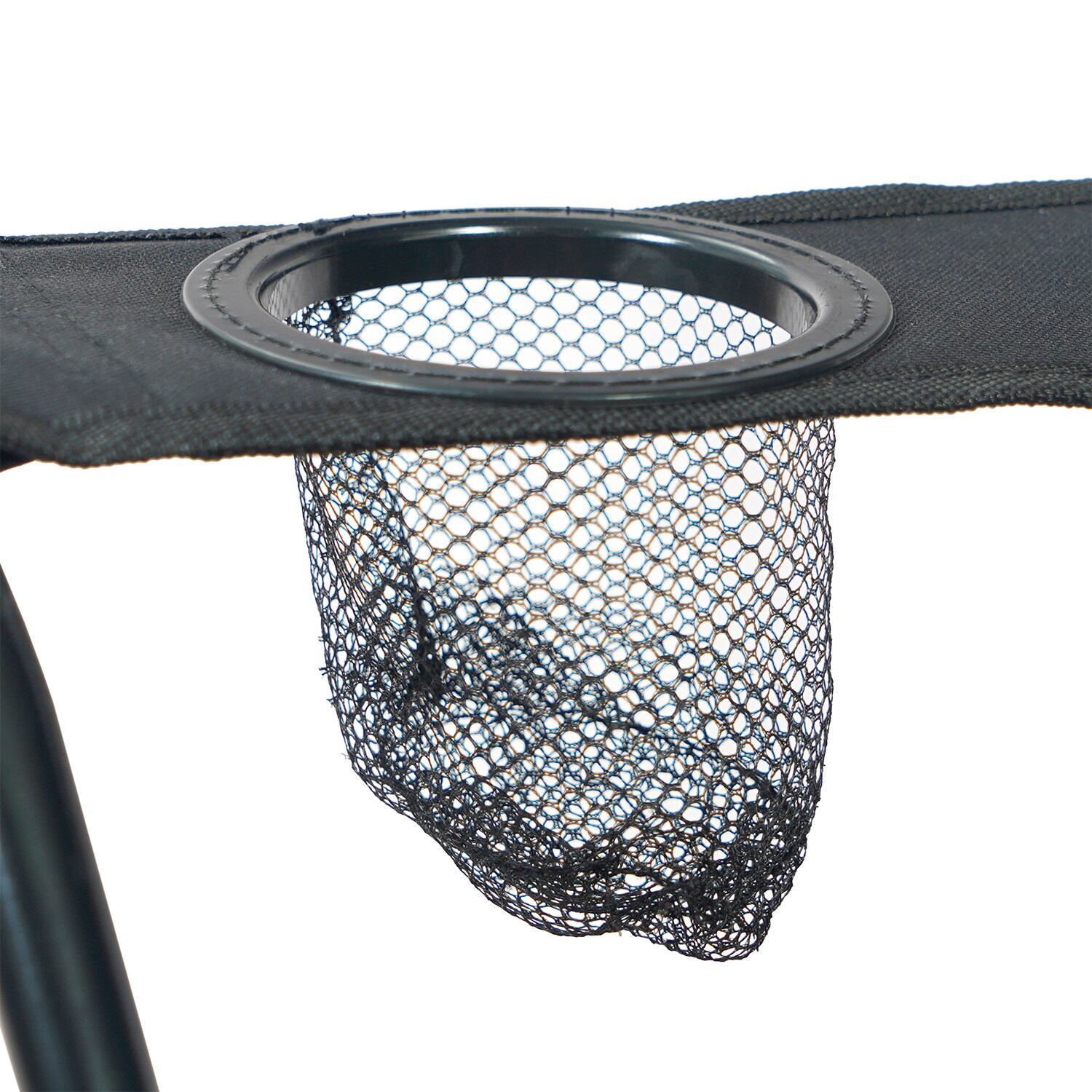 24MOVE® Campingstuhl Faltstuhl, schwarz, mit Getränkehalter und Tragetasche Outdoor, faltbar max. 100kg, Angerstuhl, Klappstuhl