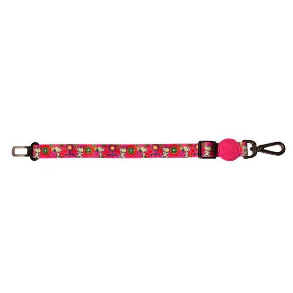Zooz Pets Cinto de Segurança Pink Flower Oficial Snoopy XS/M