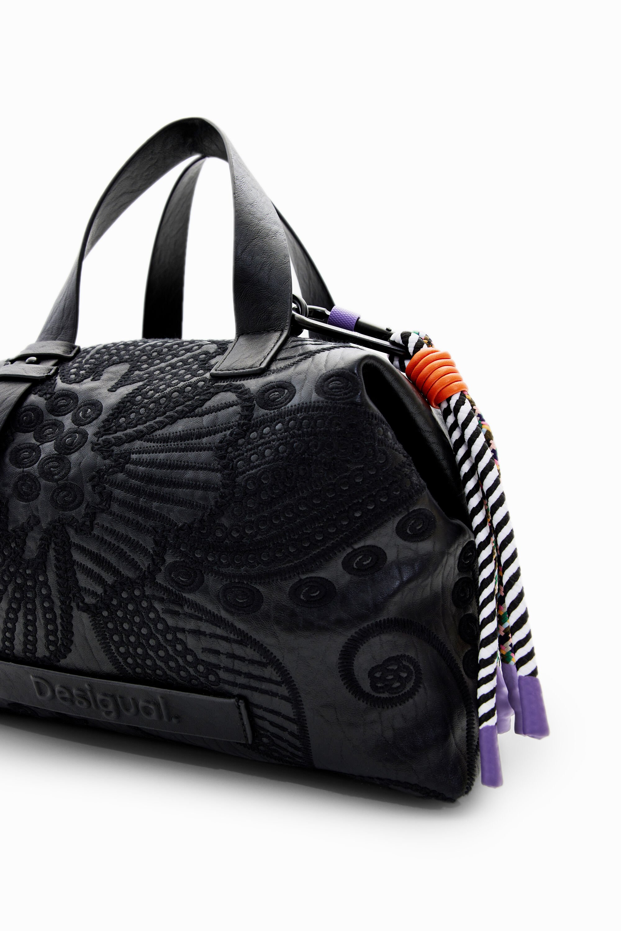 Sac moyen broderie fleurs