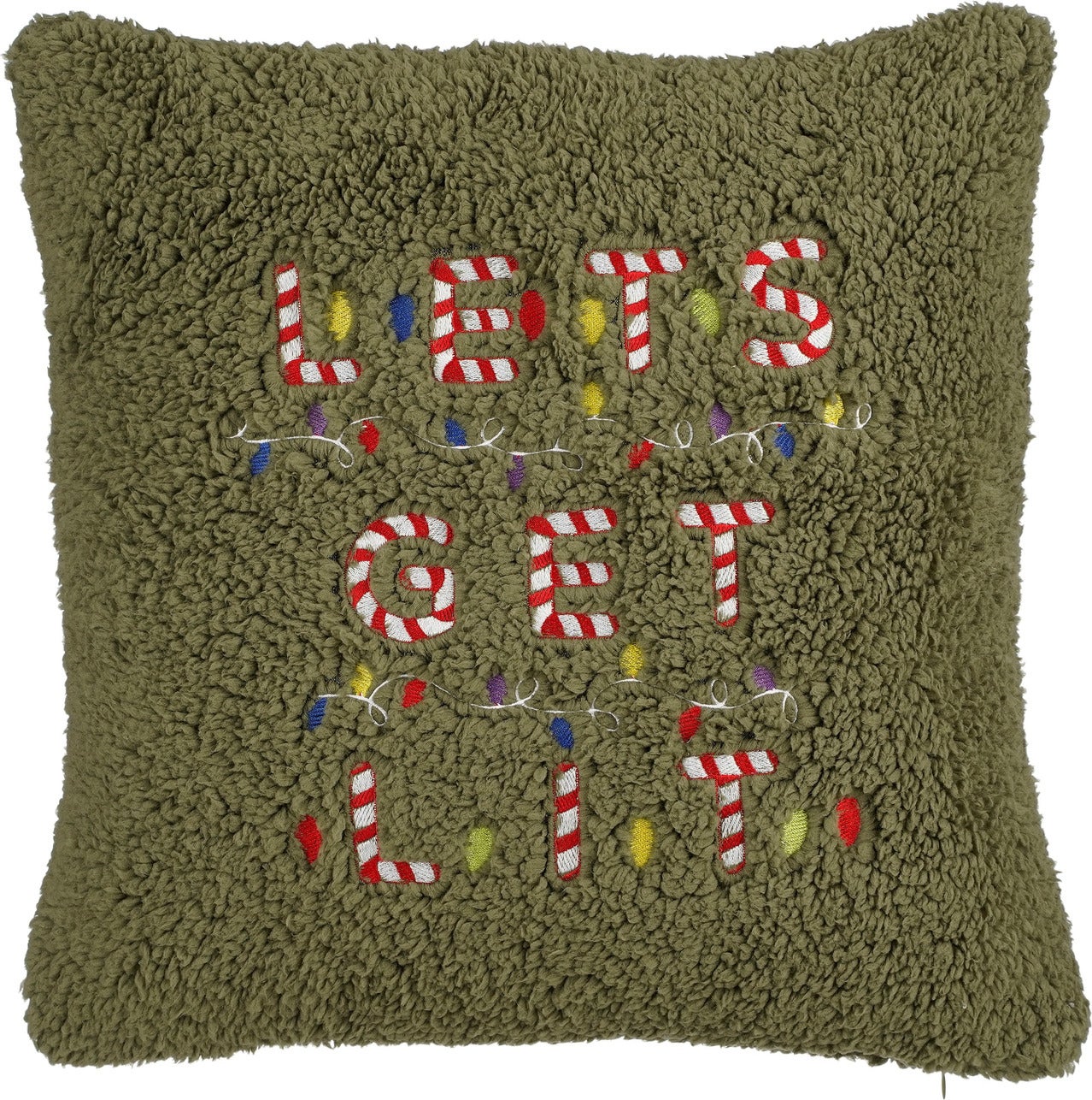 In the Mood sierkussen lets get lit groen 45 x 45 cm